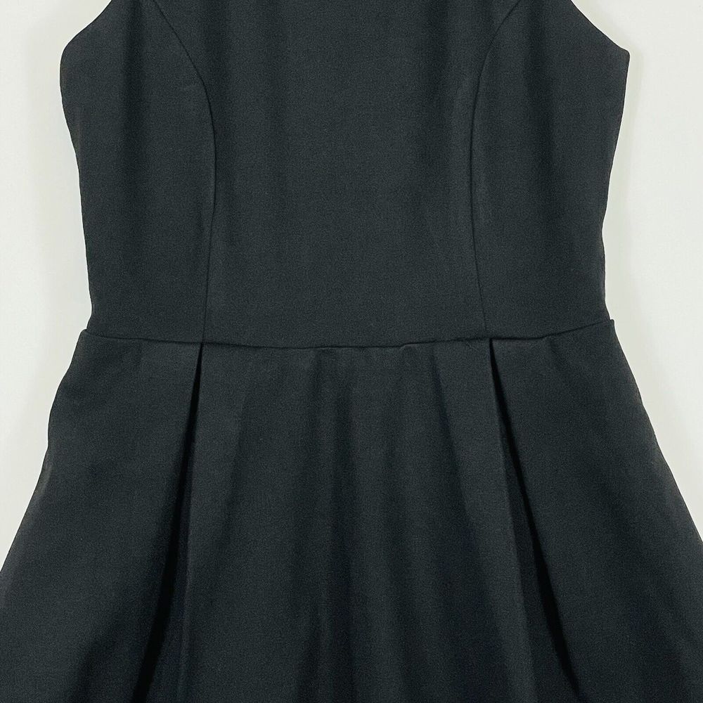 Lulus Mini Dress Womens XS Black Open Back Sleeveless Fit Flare Ponte Stretch - Picture 3 of 7